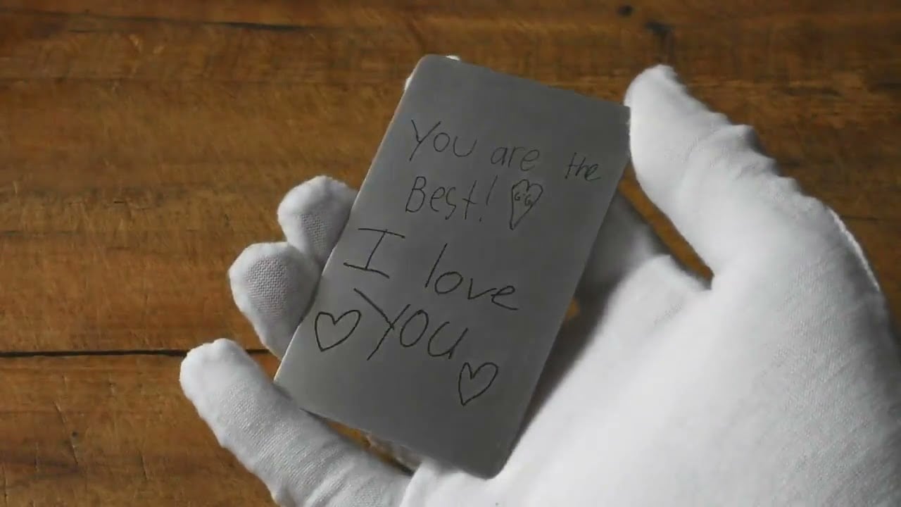 Personalized actual handwriting wallet insert