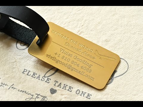 Personalized Brass Luggage Tags