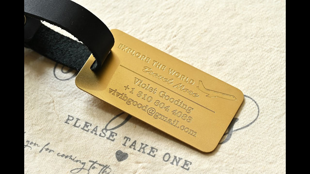 Personalized Brass Luggage Tags