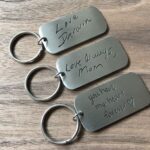 Funnymetals Personalized Actual Handwriting Keychain 2x1 Inch FM 215