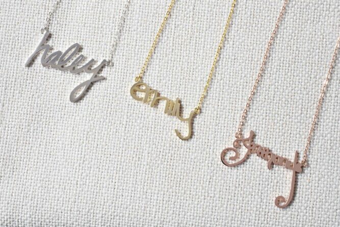 Actual handwriting necklace FM 238-8