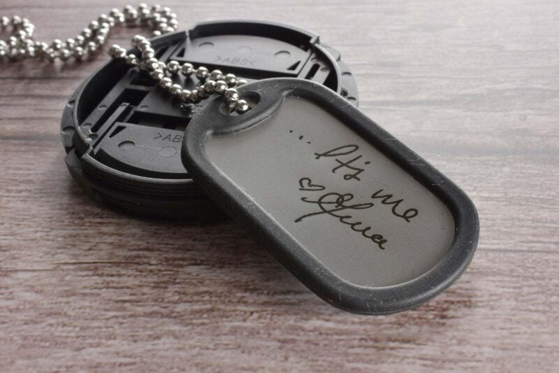 Handwriting dog tag necklace FM 224-2