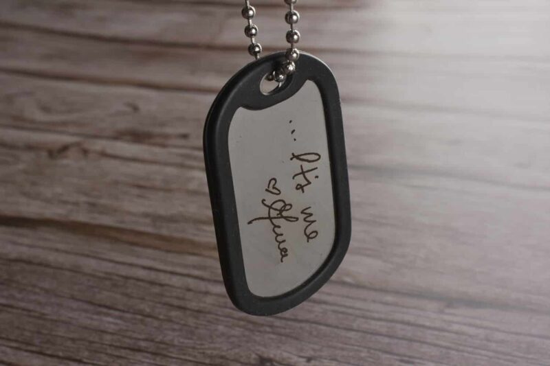 Handwriting dog tag necklace FM 224-3