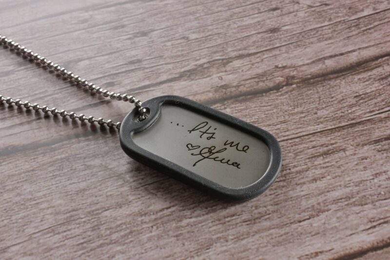 Handwriting dog tag necklace FM 224-5