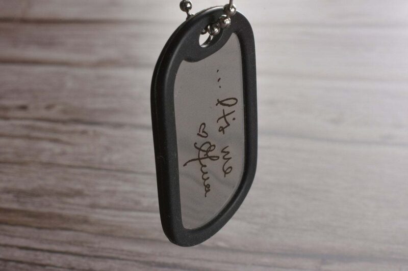 Handwriting dog tag necklace FM 224-6