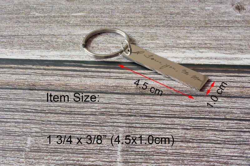 rectangle handwriting keychain FM 229-2