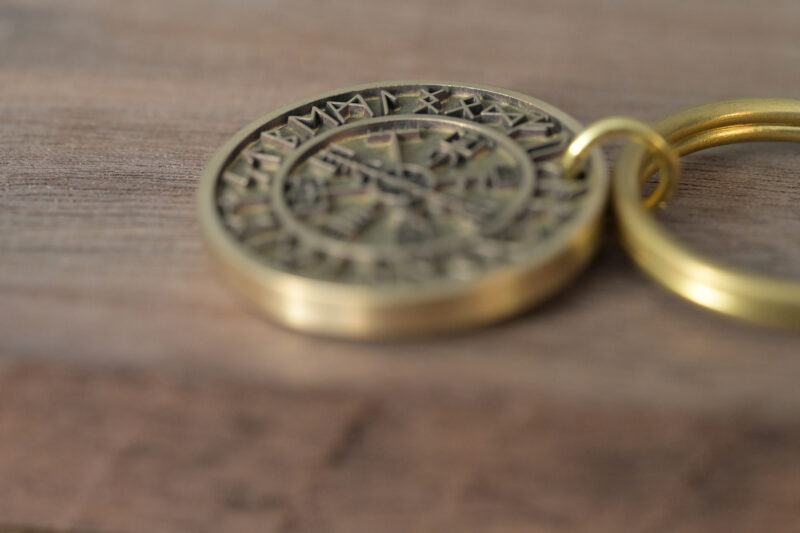 Personalized brass viking compass keychain FM-250 - Image 6