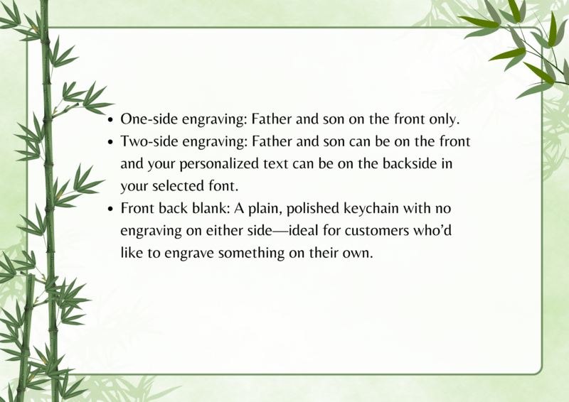 Personalized father and son keychain
