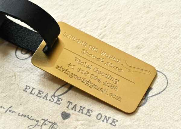 Personalized brass luggage tags FM-254