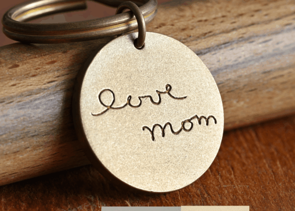 Brass Handwriting Keychain