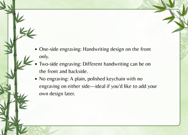 Brass Handwriting Keychain description