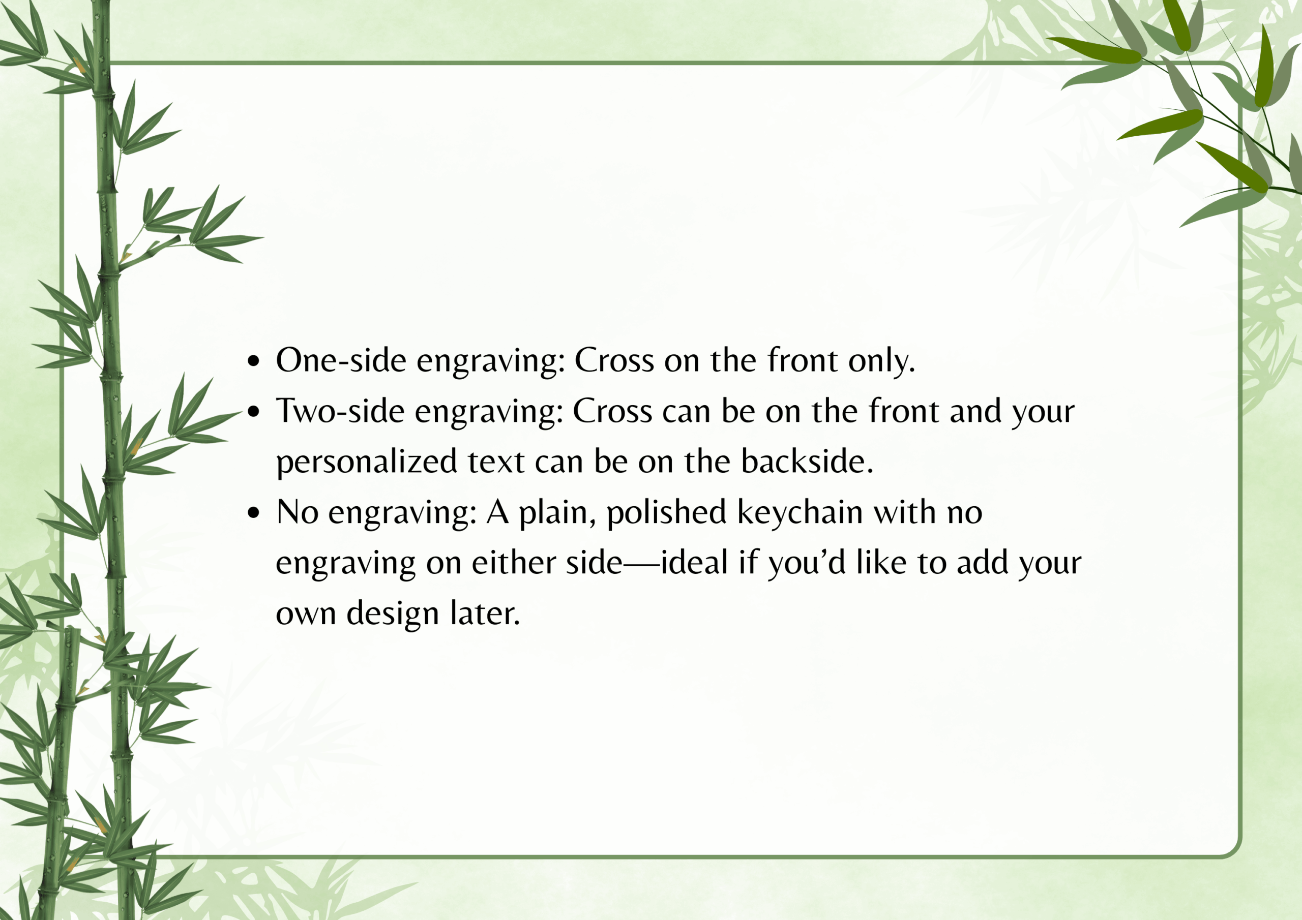 Personalized Celtic Cross keychain Personalization descriptions